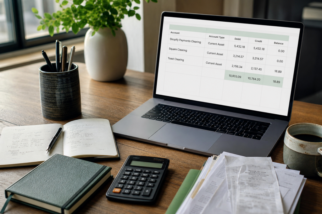 Editorial illustration for Set up one payment-processor clearing account